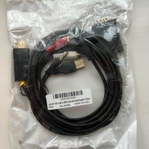 Link 5 6ft VGA + USB to HDMI cable with Audio Support in Black